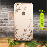 1PC I6 I6S case Luxury Rhinestone Flower Soft TPU Cover for Apple iphone 6 6S 4.7inch Phone Shell for Girl Favirote ESJK1347