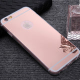 1PC Luxury Mirror Electroplating Soft Clear TPU Cases For iphone7 7 Plus 5 5S SE 6S Back Cover Capa