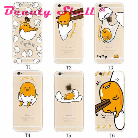 10pcs New Loveable Cartoon Gudetama Case Cover For iphone 7 7Plus Ultrathin TPU Material Gudetama Egg Pattern Mobile Phone Shell